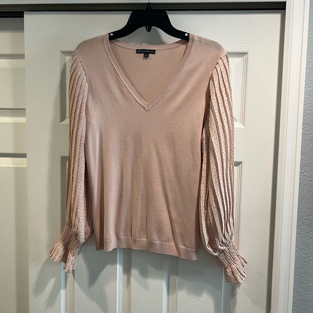 Adrianna Papell Light Pink Knit Top